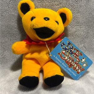Grateful Dead Bear JACK‎ STRAW 1997 Liquid Blue Tag Born 7/4/86 Rich Stadium